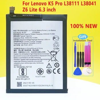 100 % YENİ lenovo için batarya K5 Pro L38041 / Z6 Lite 6.3 L38111 4050mAh BL297 Stokta YENİ Ürün