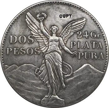 1921 Meksika 2 Peso paraları KOPYA ÜCRETSİZ KARGO 39mm