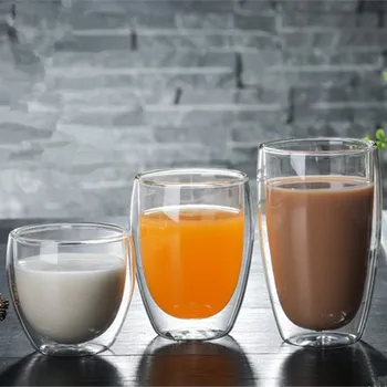 80/250/350/450ml İsıya dayanıklı çift duvarlı kupa bardak Bira Kahve Fincanları El Yapımı Sağlıklı İçecek Kupa Çay Bardağı Şeffaf Drinkware