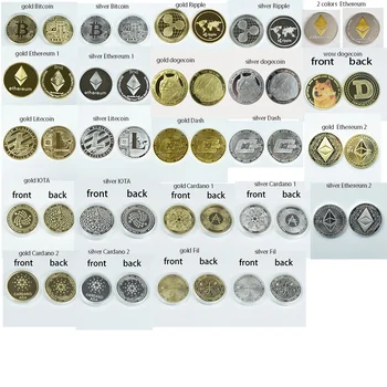 Altın Kaplama Bitcoin Bit sikke Dalgalanma Litecoin Ethereum Koleksiyonu Hediye 40mm Cryptocurrency Sikke Metal Anma Sikke