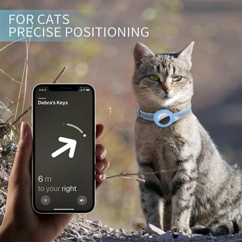 Ayarlanabilir Pet Yaka Apple Airtag Konumu GPS Tracker Yavru Köpek Kedi Anti-kayıp Yansıtıcı Airtag Deri Koruma