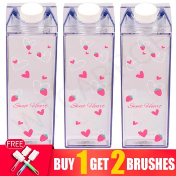 Büyük Herbalife Şeffaf Su İçecek kapaklı şişe Flamingo Unicorn Spor Çay Meyve Demlik Özel Spor Su Şişesi Bpa Ücretsiz
