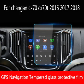 Changan için cx70t 2016 2017 cx70 2018 araba gps navigasyon dokunmatik ekran koruyucu Temperli cam film İç çıkartmalar LCD 