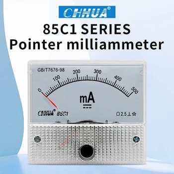 CHHUA 85C1 Ampermetre DC Amp Metre Ölçer 30mA50mA100mA200mA Analog panel metre Elektrik test Milliammeter akım test cihazı