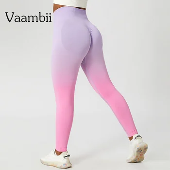 Degrade Karın Kontrol Tayt Dikişsiz Egzersiz Spor Tayt Batik Yüksek Bel Ezme Popo Giyim egzersiz pantolonları