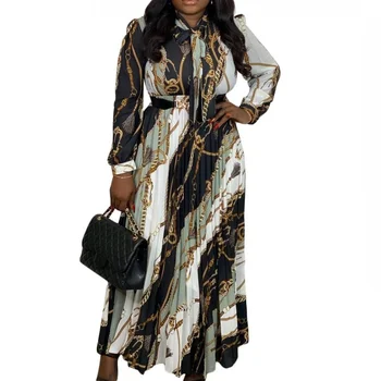 Kadınlar İçin afrika Elbiseler 2022 Dashiki Patchwork Pilili Afrika Giysi Büyük Boy Afrika Giyim Noel Elbise Maxi Elbise