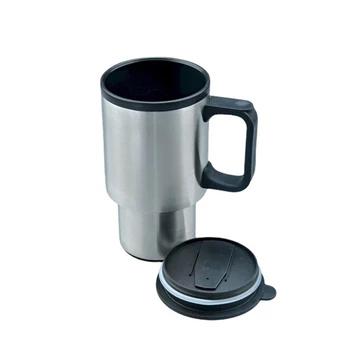 Sıcak Satış Paslanmaz Araba ısıtmalı Fincan Kupa Sıcaklık Kontrolü İle Elektrikli su bardağı 12V su ısıtıcısı Kahve Çay Süt ısıtmalı 500ml + Kablo